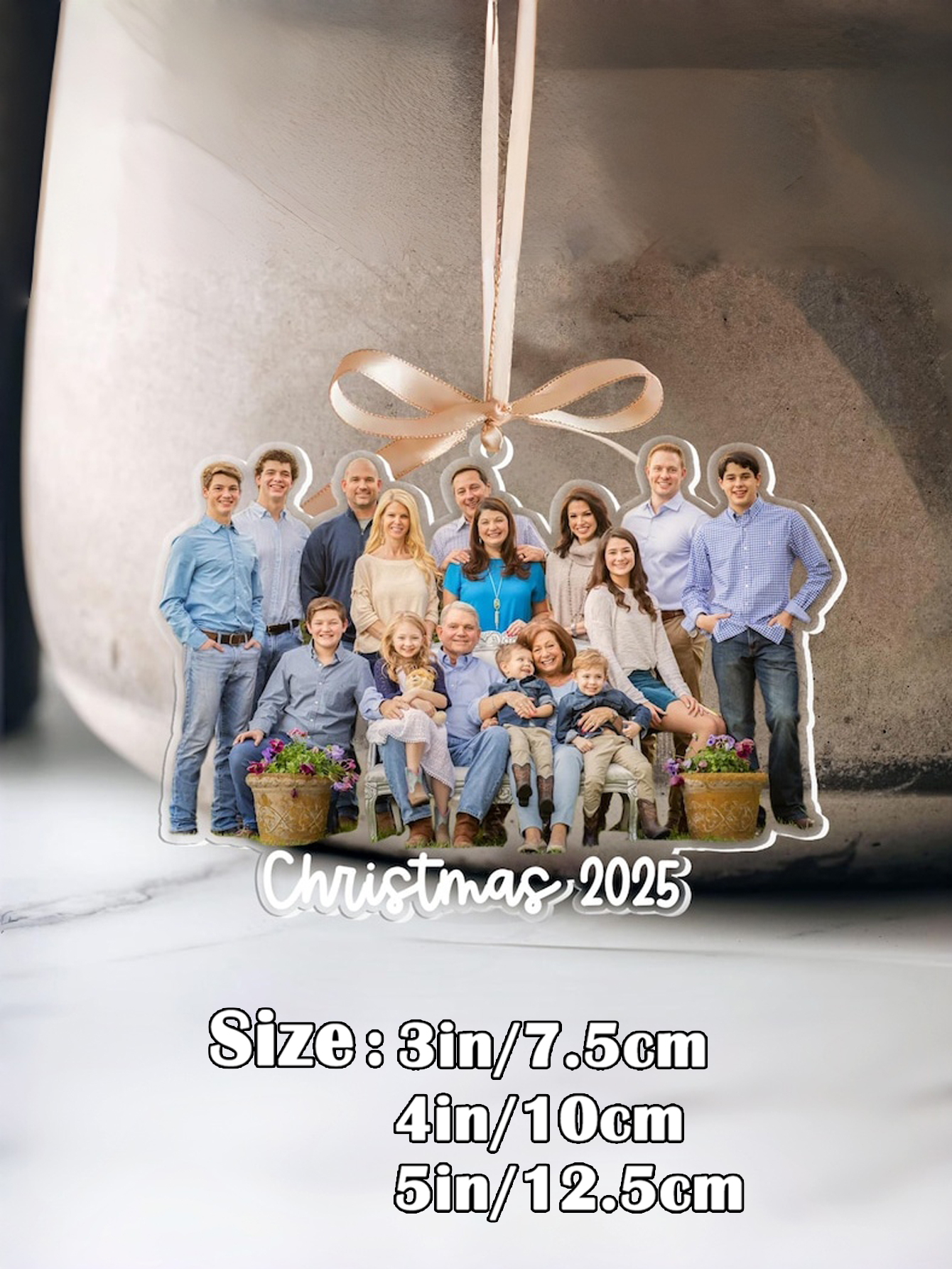 Personalized Family Photo Hanging Ornament